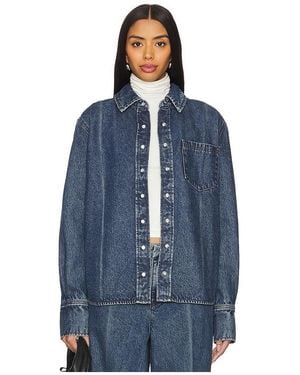 GRLFRND Mae Button Down - Blue