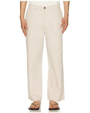 Rhythm Relaxed Herringbone Pant - White