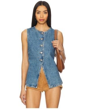 Free People Chaleco We The Free Aimee En Color Azul Talla (También En S, M)