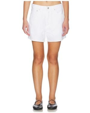 Agolde Leith Oversized Shorts - White