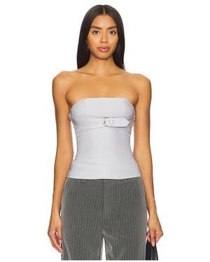 superdown Capri Strapless Top - Gray