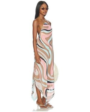 L'Agence Elise Midi Dress - White