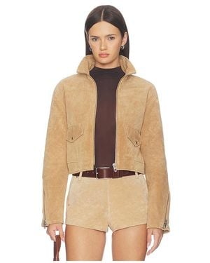Blank NYC Suede Moto Jacket - Natur