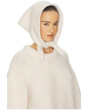 Helsa Kelcey Hand Knit Kerchief Scarf - White