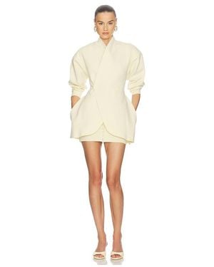 Helsa Lettie Knit Blazer Dress - Natural