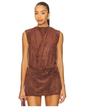 Amanda Uprichard X Revolve Freya Suede Top - Brown