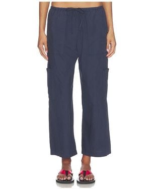 DONNI. The Pop Drawstring Cargo Pant - Blue