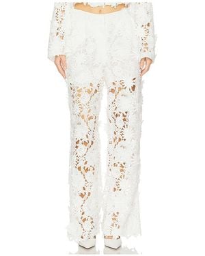 AKNVAS Florale Spitzenhose Adrian - Weiß