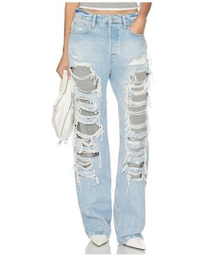 Alexander Wang Distressed Straight Jean - Blue