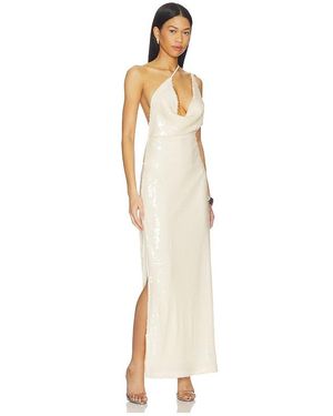 SNDY'S Johanna Sequin Maxi Dress - White