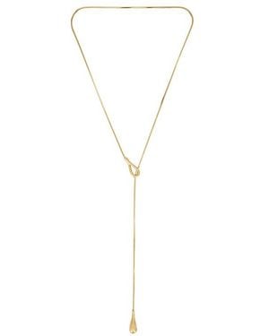 Shashi Elliot Lariat Necklace - Metallic