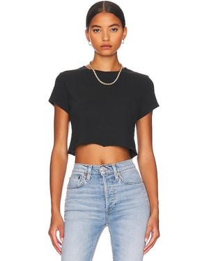 RE/DONE X Hanes Cropped 60's Slim Tee - Black