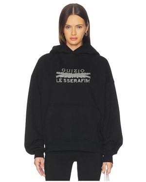 GUIZIO X Revolve X Le Sserafim Bedazzled Pull Over Hoodie - Black