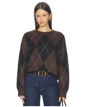 Sanctuary Argyle Crew Pullover - Black