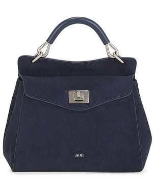 JW PEI Lucia Classic Faux Suede Top Handle Bag - Blue