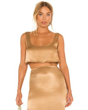 Camila Coelho Selina クロップトップ - メタリック