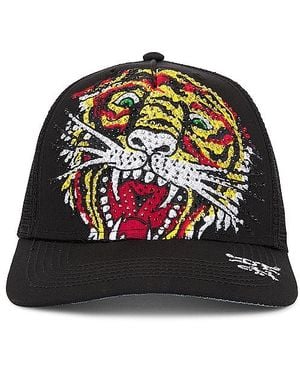 Ed Hardy HUT TIGER RHINESTONE - Schwarz