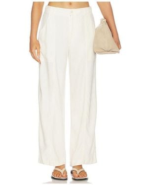 Jonathan Simkhai Langston Linen Utility Pant - White