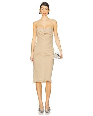 The Attico Sleeveless Midi Dress - Natural