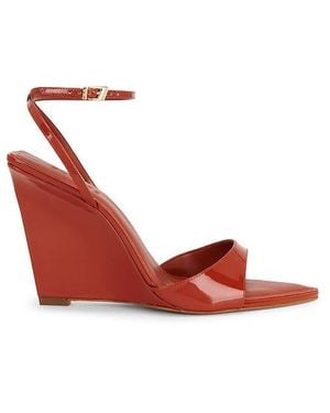 SCHUTZ SHOES Elodie Wedge Sandal - Red