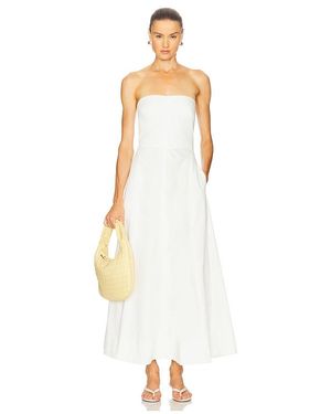 St. Agni Kunstvolles, Trägerloses Kleid Aus Baumwolle - Weiß