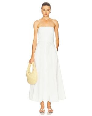 St. Agni Sculpted Cotton Strapless Dress - White