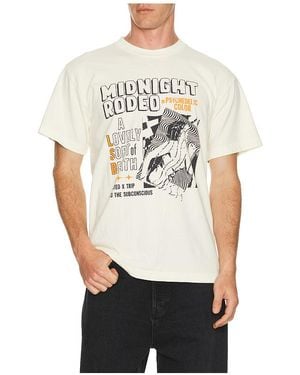 MIDNIGHT RODEO American Exxtasy Tee en Cream - Blanc