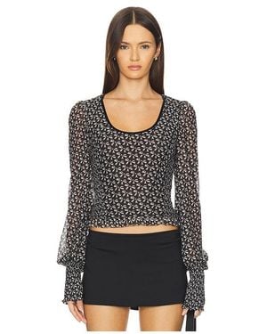 Free People Dottie Knit Top - Black