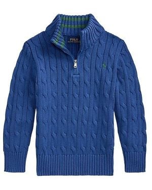 Polo Ralph Lauren PULL HALF ZIP en Blue - Bleu