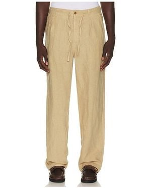 Polo Ralph Lauren Linen Pleated Lateaf Easy Pant - Natural