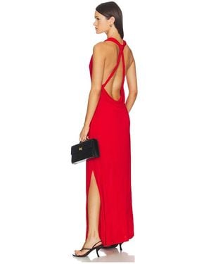 Helmut Lang ROBE KNOT DRESS en Red - Rouge