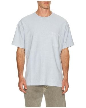 Asher Camiseta Erik En Color Azul Talla (También En S, M, Xl/1X) - Blanco