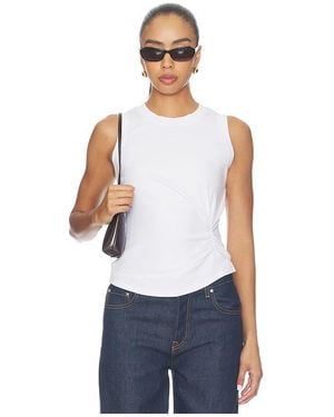 LNA Kat Rib Crop Tank - White