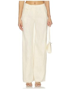 Bardot Geordy Hipster Linen Pant - White
