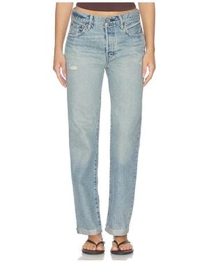 Moussy Copper Straight Leg Jeans - Blue