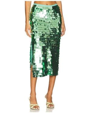 Essentiel Antwerp Ihoed Sequin Pencil Skirt - Green