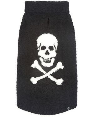 Barefoot Dreams Suéter Para Mascotas Con Calavera Y Huesos Skull And Bones Pet Sweater En & Talla (También En S, Xs, M) - Negro