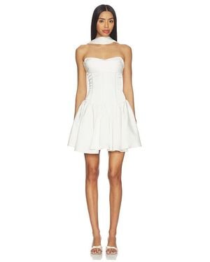 Runaway the Label Oriana Strapless Bustier Mini Dress - White