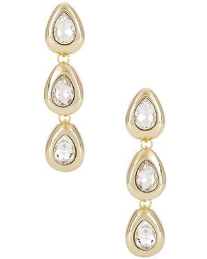 BaubleBar Tear Crystal Linear Drop Earrings - Metallic