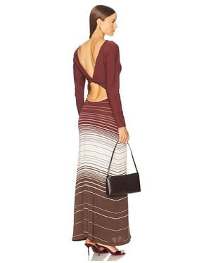 Faithfull the Brand Maxivestido Idun En Color Burgundy Talla (También En S, Xl, Xs) - Blanco