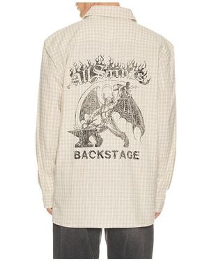 AllSaints Repeater Long Sleeve Shirt - Natural