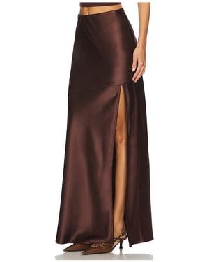 Line & Dot Dalton Skirt - Brown