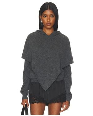 Sandy Liang PULL BARROW en Grey - Noir