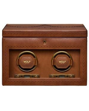 Wolf Brogue Double Winder With Storage - Brown