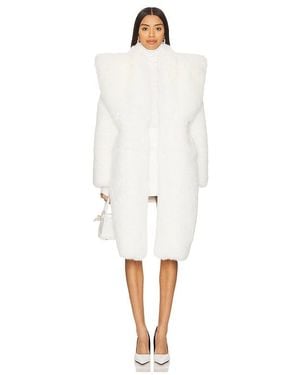 Adrienne Landau The Renaissance Faux Fur Coat - White