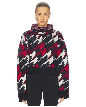 Perfect Moment Turtle Neck Herringbone Jumper - Blue