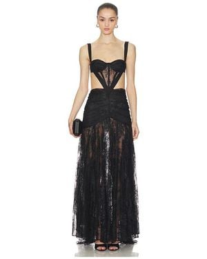 PATBO Kleid Mit Spitzenausschnitt Laila - Schwarz