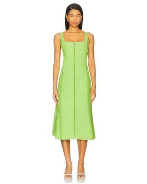 La Ligne Tealength Dress With Trim Detailing - Green
