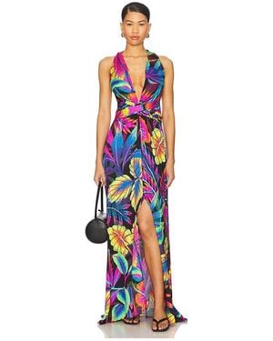 Luli Fama Neon Nights Maxi Dress - White