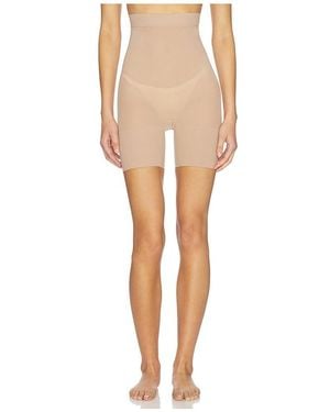Skims Sheer Seamless Mid Thigh Short - White